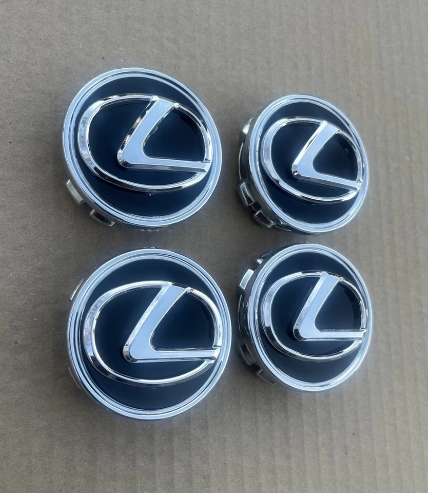 Juego de 4 tapacubos centrales de rueda negros 62 mm para Lexus 4260330590 2006-2013 Foto 3 de 4