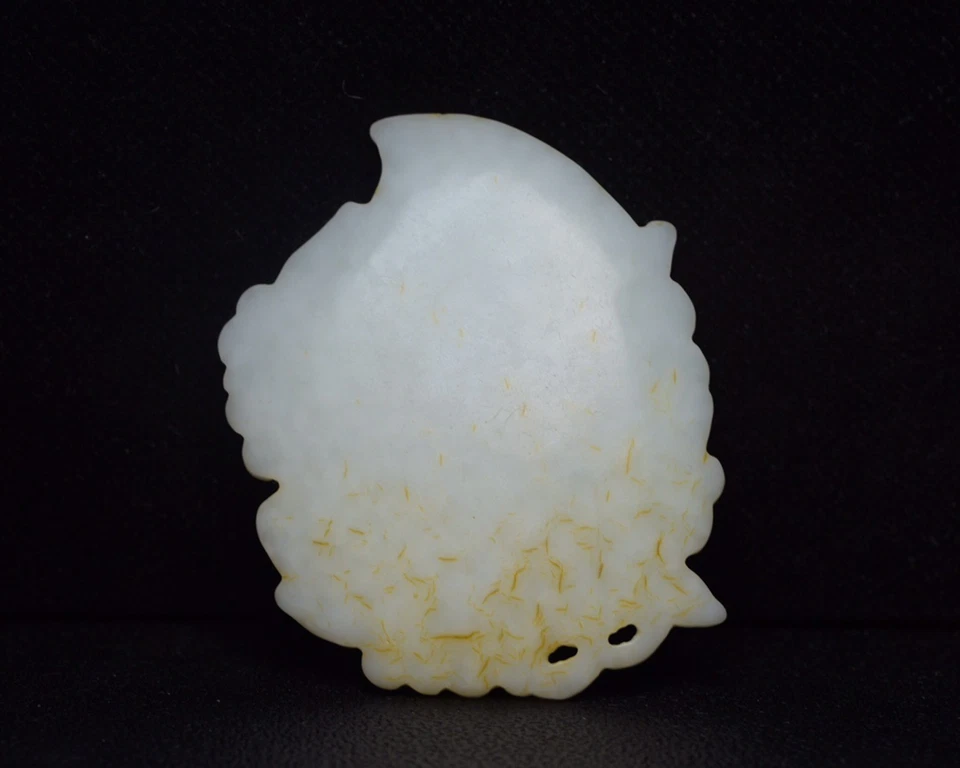 Cepillo lavadora/piedra de tinta en forma de melocotón tallado a mano de jade hetiano natural certificado 1688 Foto 2 de 4