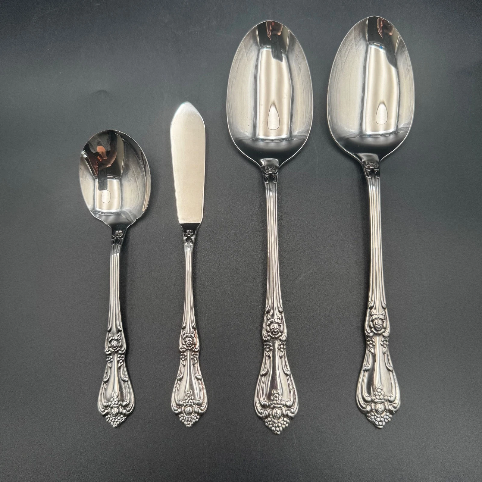 4 Piece Serving Set Oneida President Stainless VTG