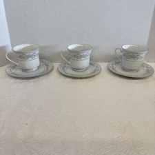 Vintage Somerset Pattern By NL Excel Cups & Saucer Sets Lot 3