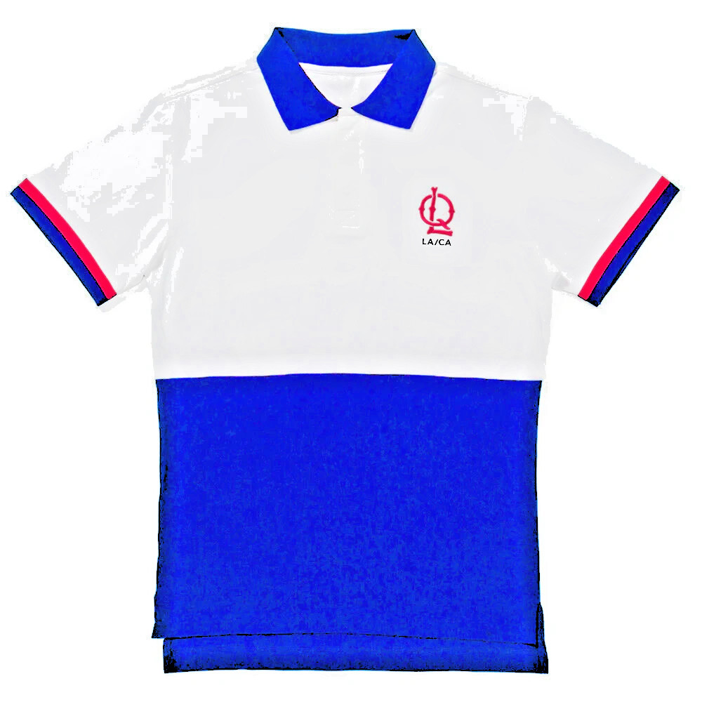 Поло The Quiet Life Wakefield, Белый/Королевский синий, Средний