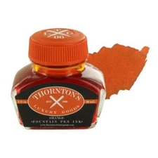 Thornton's Luxury Goods Fountain Pen Ink Bottle, 30ml - Orange, 3 Pack