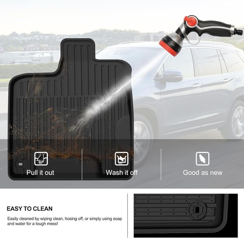 Alfombrillas delanteras + traseras para Honda Ridgeline 2017-2025 doble cabina forro para todo tipo de clima - Imagen 4 de 7