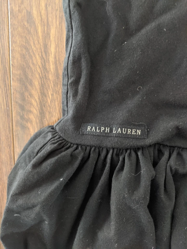 EUC Size 6  Ralph Lauren Black Bubble Skirt Dress for a Girl Sleeveless - Image 3 of 3