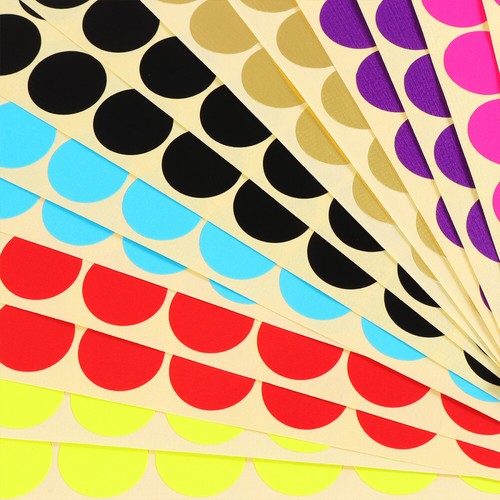 30 Sheets Étiquettes Autocollantes De Couleur Autocollants Ronds Auto-adhésifs - Afbeelding 4 van 12
