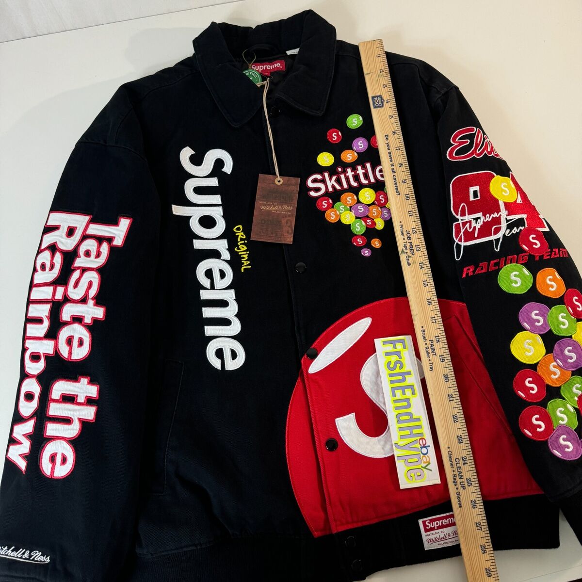 Supreme X Skittles Mitchell & Ness Racing Jacket Men's Size Supreme X Skittles Mitchell & Ness Racing Jacket Men's Size