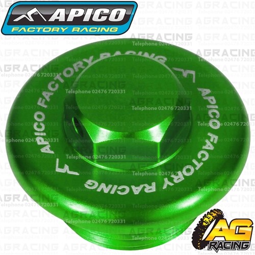 Apico Green Aluminium Oil Fill Filler Plug For Kawasaki KX