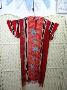 Détails Sur Vintage Viscose Rouge Indonésie Ethnic Kaftan Costume Tunique Robe De Plage Lxl Afficher Le Titre Dorigine