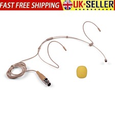 Headworn Headset Microphone Condenser Mic 3-pin Xlr Plug F/wireless Transmitter
