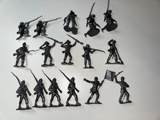 Marx Reissue ACW 54mm Confederate Plastic Toy Soldiers Silver Color