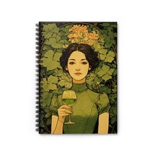 Elegant Absinthe Spiral Notebook - Ruled Line, Journal, Gift for Artists, ... 