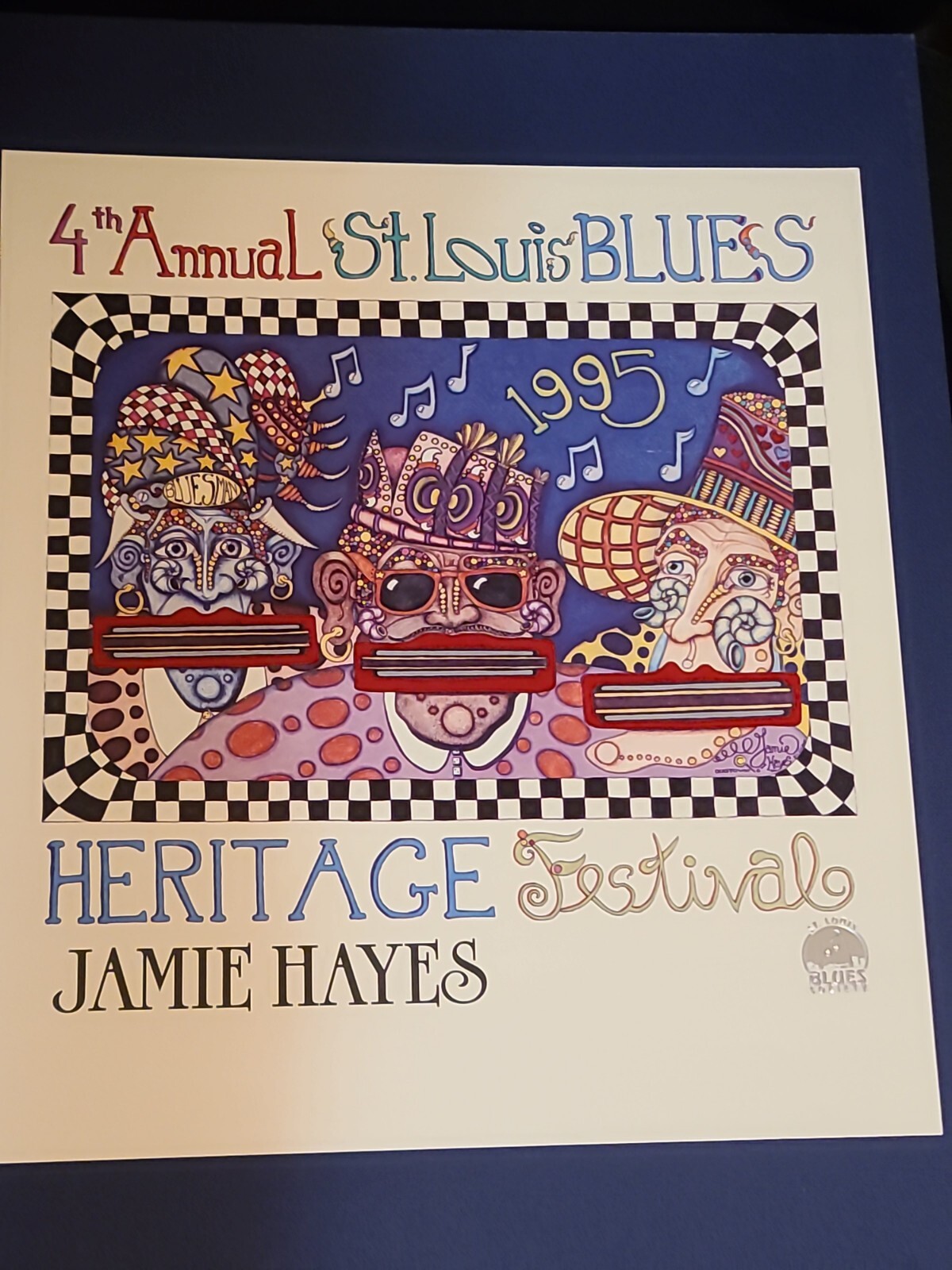 Vintage 4th Annual St Louis Blues Heritage Festival 1995 Poster JAMIE ...