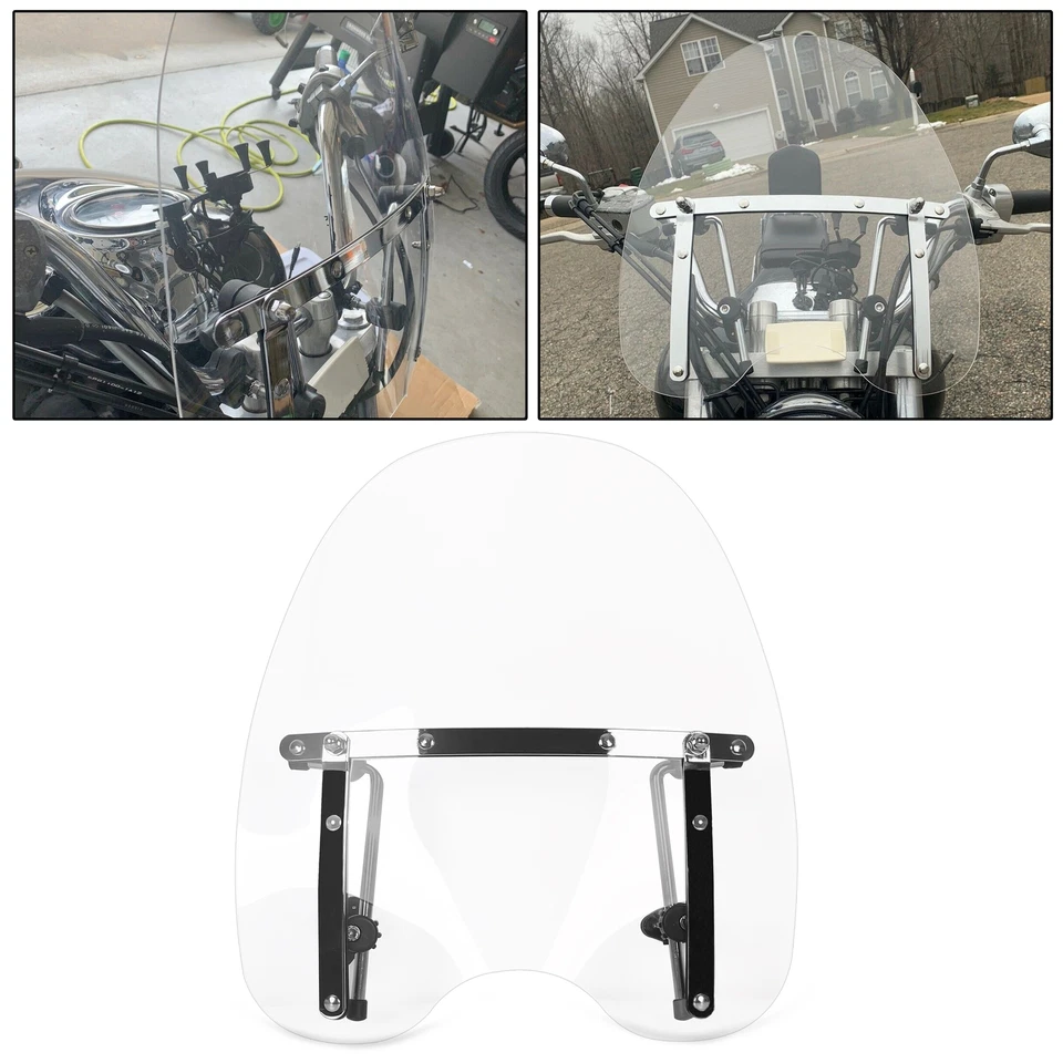 Manillar transparente para Honda Shadow VLX 600 VT600 VT600C 18"x16" 7/8" 1" Foto 4 de 4