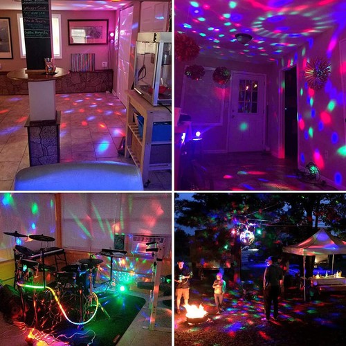 LED Discokugel Lichteffekt Magic RGB DJ Party lichtorgel Bühnenbeleuchtung DHL - Zdjęcie 23 z 26