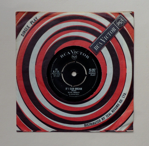 Elvis Presley If I Can Dream / Edge Of Reality 1968 7" South Africa ...