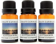 3 Egyptian Musk 1/2oz Premium Grade Scented Fragrance Oil Crazy Candles