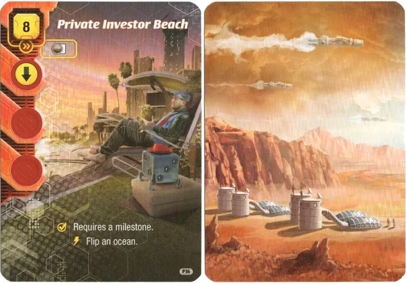 Terraforming Mars Ares Expeditions Private Investor Beach Promo Card