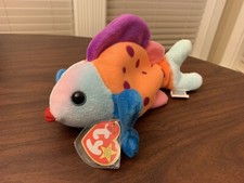NEW- Ty Beanie Baby  Lips  1999 Fish Stuffed Plush 8-Inch
