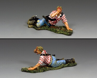 King and Country TRW151 Dazed & Bleeding - The Real West Diecast Metall Figur