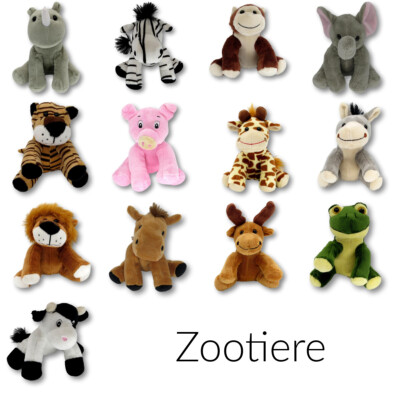 Plüschtiere Schmusetiere Stofftiere I Zootiere - H: 16,5 cm