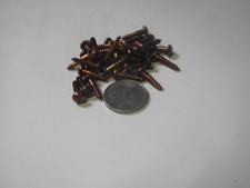 2 X 3/8 - 3 x 3/8"   COPPER FINISH ROUND HEAD BRASS SCREW - DRAWER HANDLES - 25