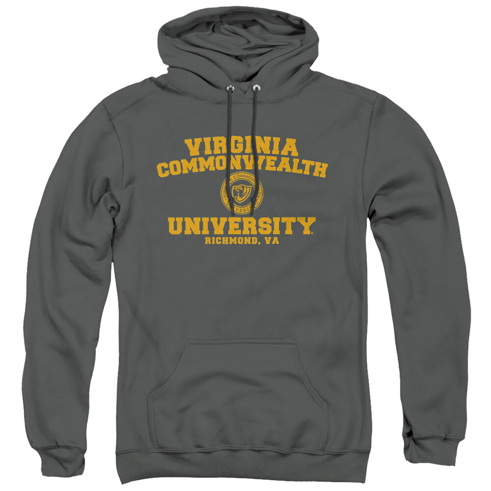 VCU Adult Pullover Hoodie Circle Logo, Charcoal, S-3XL