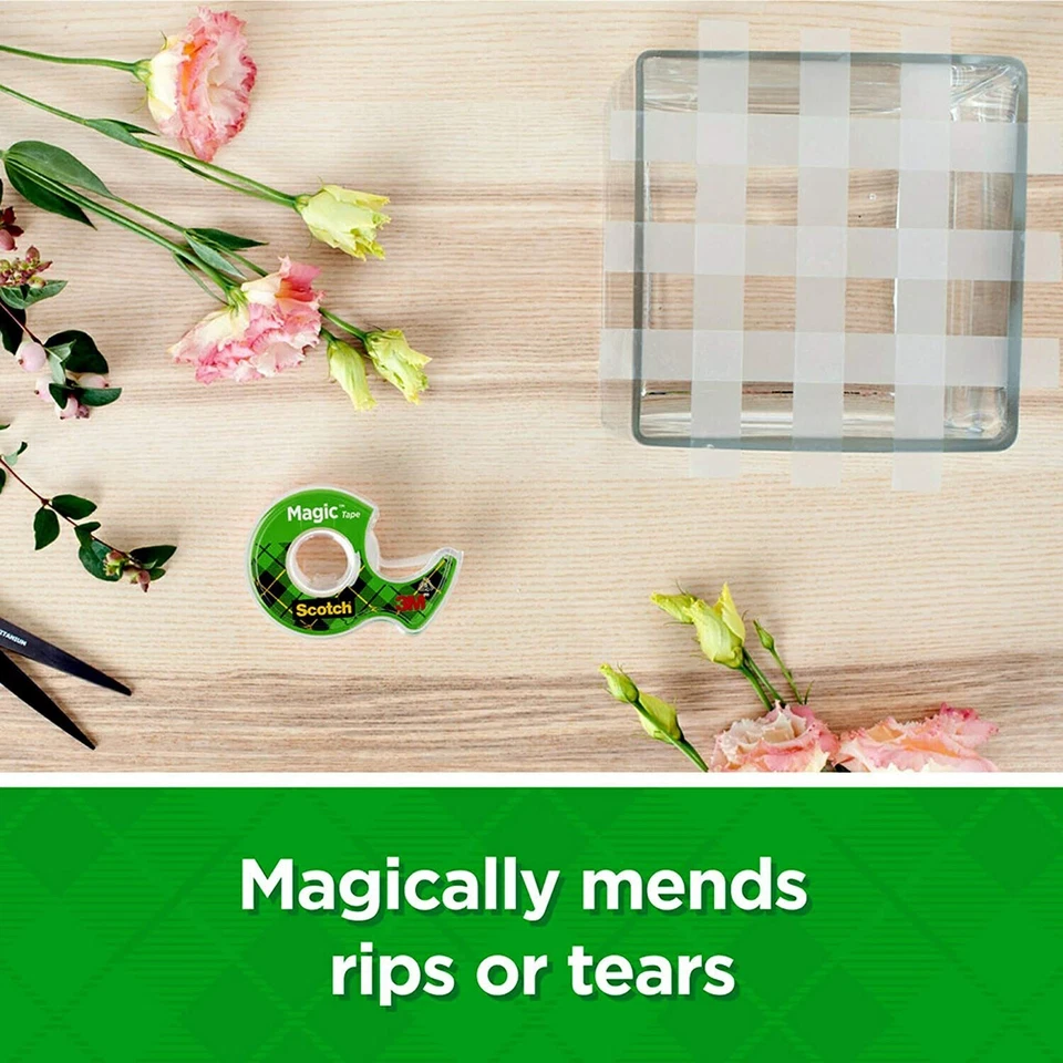 Scotch Magic Tape, 3 rollos, numerosas aplicaciones, invisible, diseñada para... Foto 3 de 4