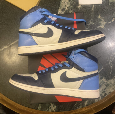 Nike Air Jordan 1 Retro High Obsidian UNC 45 11 Mit Box Und Laces RECHNUNG