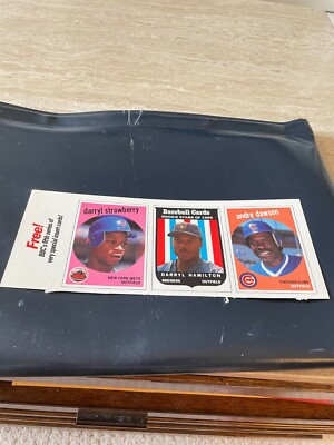 1989 Baseball Card Magazine 1959 Repli-card Panel #s 26/28/30 - Andre Dawson  MT