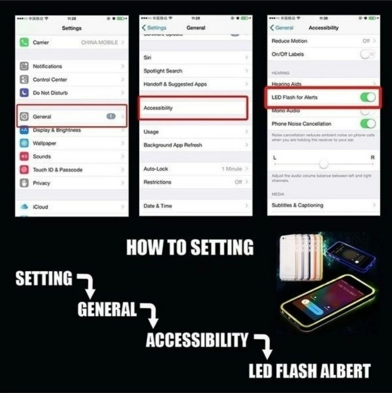 Scockproof  Case for iPhone 7P/8P Call Light TPU Clear Cover Glowing case - Image 4 of 4