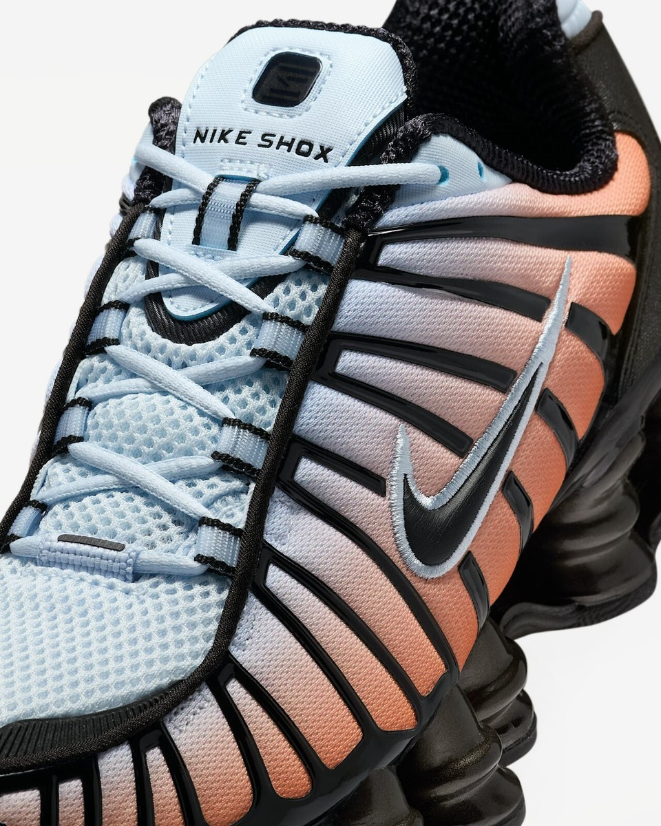 NIKE Women's Shox TL AR3566-401 Blue tint total orange black | eBay