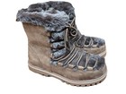 Gap Girls Fur Boots Soft Faux Shoes Brown Size 12 Lace Up Side Zip New — photo 1