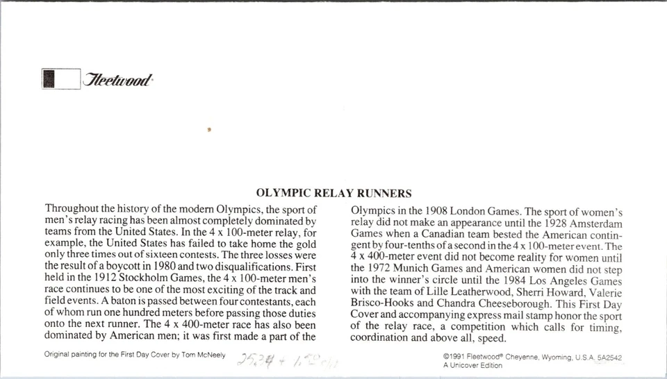 SC# 2542 FDC - 1991 $14 Eagle - Fleetwood Cachet - L41815 - Image 2 of 2