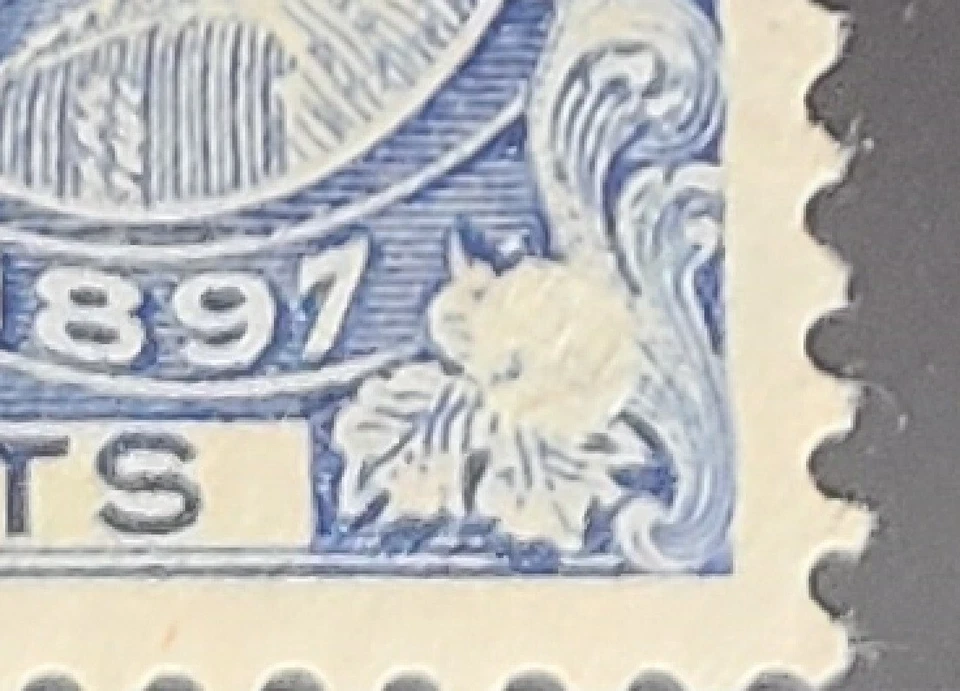 Canada UN #60ii 50c Powder Blue Queen Victoria Jubilee F/VF-MNH W/Printing Error - Image 3 of 3