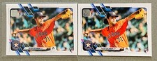 2 Lot 2021 Topps Update Series Baseball #US109 Peter Solomon Base Rookie Astros