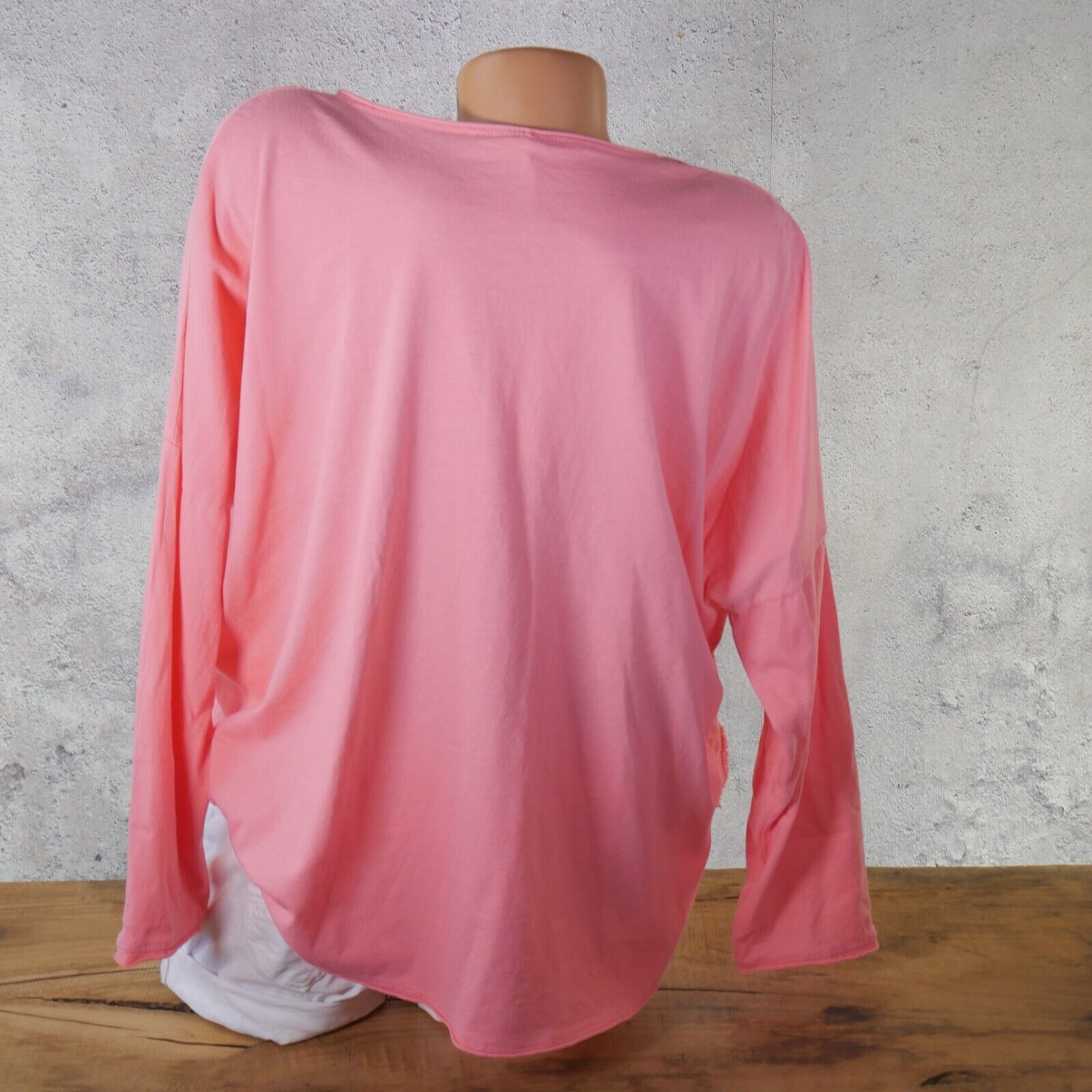  Luftige Bluse Blumen Tunika Blusenshirt Italy Shirt One Size 38 40 42
