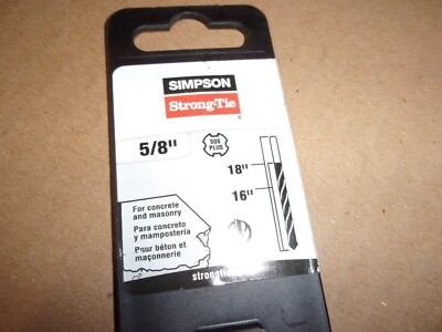 SIMPSON SDS PLUS HAMMER BIT   5/8'' X 18''  2-CUTTER CARBIDE HEADS # MDPL06218