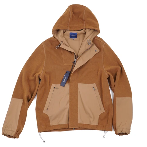 Drumohr Camel Knit Cotton Hooded Anorak Jacket with Panel Details L (Eu 50) video thumbnail