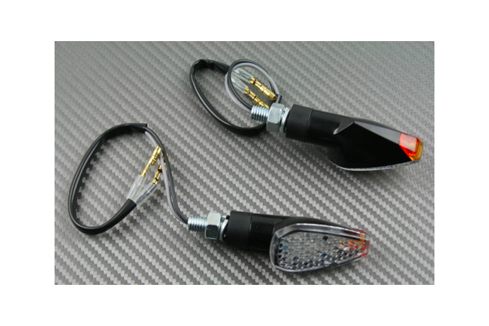 Clignotants LED moto universels pour customisation moto plastique pas cher