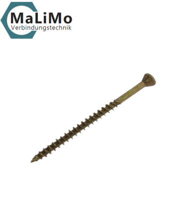 MaLiMo Dielenschrauben Torx TX gelb verzinkt für Massivholz Holzfussböden