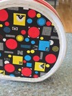 Vintage Round Red Zippered Childs Luggage Suit Case Doll Clothes 45 LPs — photo 9