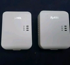 ZyXEL PLA4225 PLA4205 HD Powerline 500 Mbp Wall-plug Adapters Pair. Pre-owned 