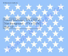 1.50" STAR "50 STARS" STENCIL PATRIOTIC AMERICAN FLAG TEMPLATE NEW 14.50" x 12"