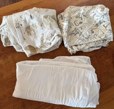 Crane Baby Fitted Crib Sheets 28" x 52" Muslin with Safari  Woodland Print