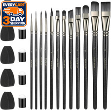 22 PCS Face Paint Brushes and Sponges Set, Face Painting Brushes for Acrylic Pai