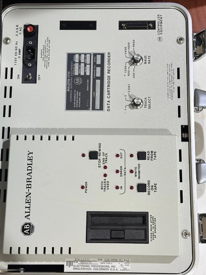 ALLEN BRADLEY 1770-SB SERIES B DATA CARTRIDGE RECORDER PARTS ONLY/NOT WORKING - Image 4 of 4