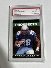 1995 Upper Deck SP Football #18 Foil Curtis Martin “Premier Prospect” PSA 8