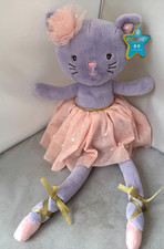 FAO Schwarz Glow Brights Ballerina Kitten Plush 22" Lights Sounds Nutcracker NEW
