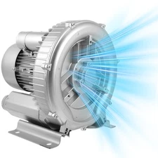 2.4HP Regenerative Blower 1.8 KW Single Phase, High-Pressure Vortex Ring Blower