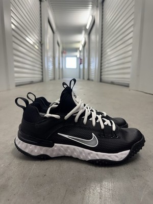 NIKE MEN\'S 10 ALPHA HUARACHE 9 ELITE TF LAX BLACK WHITE FN0310-002 LACROSSE NWOB NIKE Alpha Huarache 9 Elite TF LAX Turf Lacrosse Shoes Mens  main image 3